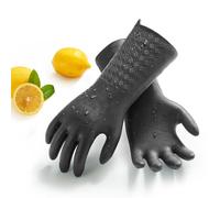 Vgo... Guantes Limpieza Largos con forro Reutilizables, Fragante Inodoro, para Hogar Baño Cocina lavar platos Coche, Resistentes contra el Frío&Calor Agua, 1 par