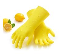 Vgo... Guantes Limpieza Largos con forro Reutilizables, Fragante Inodoro, para Hogar Baño Cocina lavar platos Coche, Resistentes contra el Frío&Calor Agua, 1 par