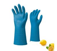 Vgo... Guantes reutilizables resistentes productos químicos, fáciles de poner y quitar,antiadherentes, resistentes de -10 ℃ a 100 ℃,5X más duraderos,3X más gruesos para uso industrial (TP1117,Azul,L)