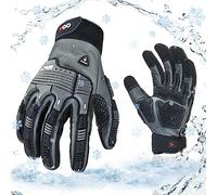 Vgo... Guantes Trabajo Térmico Impermeable Anti-vibración Anti-impacto para Congelador Camioneros, Guantes Touchsreen Hombre -20 ℃ Thinsulate de 3m,1 par(CA7722FLWP)