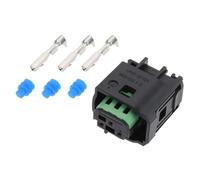 VGOL 1 juego de conector de pedal de sensor de radar automotriz impermeable de 3 pines 968402-1,966601 compatible con BMW, compatible con Peugeot, compatible con Citroen