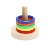 VGOL 1 juego de juguetes de madera para entrenamiento de pájaros, juguetes coloridos apilables, juguete educativo para pájaros pequeños a medianos