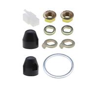 VGOL 1 juego de tuercas de motor de buje de bicicleta eléctrica, arandelas de seguridad para bicicleta, tuercas de bloqueo de rueda de bicicleta eléctrica, tornillo de perno de eje de motor para