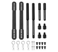 VGOL 1 Juego Soportes para Postes de Carrocería de Coche RC Columna de Carcasa Delantera Y Trasera Compatible con AXIAL 1/10 SCX10 90046 90047 Negro