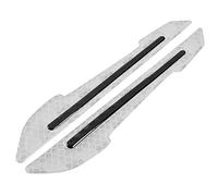 VGOL 1 par espejo retrovisor del coche reflectante advertencia de seguridad anti-colisión tira etiqueta engomada de la guardia decoración del espejo de ala autoadhesivo película protectora blanca