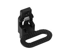 VGOL 1 peldaño lateral plegable de acero galvanizado resistente de 10 cm x 5,3 cm, pintado en negro, antideslizante, para autobús, caja de caballos, remolque, camión, autocaravana, plataforma