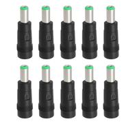 VGOL 10 conectores de alimentación CC de 5,5 x 2,1 mm hembra a 6,3 x 3,0 mm, adaptador macho de 41,7 x 12,5 mm para fuente de alimentación externa, transformador integrado para portátiles