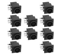 VGOL 10 Conectores de Entrada de Alimentación CC Montaje en PCB PJ-019 12 V 3 Pines Orificio 1,1 Mm Conectores de Alimentación de CC Compatible con Makita BMR DMR Enchufes de Radios 12 V