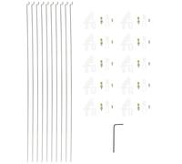 VGOL 10 Juegos Kit Cuerno de Control Avión RC de ala Fija Varillas 1,2 mm x 260 mm Conector 1,3 mm Tope de Vínculo Ajustable