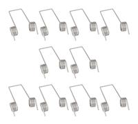 VGOL 10 Piezas de Resortes de Doble Pata 4 Bobinas Resortes de Torsión de Acero Inoxidable Niquelado 1 Mm X 8 Mm Accesorios para Botes de Basura