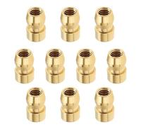 VGOL 10 Piezas M4 Tuerca de Terminal de Bujía de Latón Bujía Cabeza de Bala Terminal de Encendido Bujía Tuerca de Pezón M4 Bujía Conector de Latón Accesorios de Coche