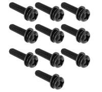 VGOL 10 Tornillos de Repuesto M4 X 16 Mm para Soporte de TV con Arandelas Compatible con Sony K-55S20M2 Color Negro.