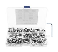 VGOL 100 tuercas de remache M6 de cabeza plana hexagonal de acero al carbono niquelado de 10 mm, 12 mm, 15 mm, 18 mm, 20 mm, 25 mm, 30 mm de longitud