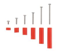 VGOL 150 Piezas Kit de Extensor Toma Eléctrica 6 Longitudes 60 Piezas Espaciadores Tornillos Salida Goma Redondos con 90 Piezas Tornillos Placa Pared Cabeza Redonda para Electricidad Doméstica E