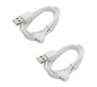 VGOL 2 cables de carga magnéticos USB CC de 1 m, cable magnético de carga USB de 5 mm, paso para cargador de pared, banco de energía, latop, color blanco