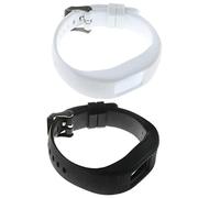 VGOL 2 Correas Reloj Inteligente de Repuesto Compatibles con Vivofit 4 Reloj de Pulsera de 155-220 mm de TPU Negro y Blanco