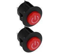 VGOL 2 interruptores de botón de arranque de 3 pines, interruptor de arranque de un botón de 12 V para coche eléctrico de niños, control remoto a control remoto, coche eléctrico (28 mm)