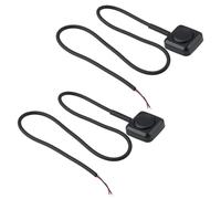 VGOL 2 interruptores de botón momentáneos de 12 V 24 V con cable de 30 cm compatible con sistemas de inicio de reinicio de alarma de timbre