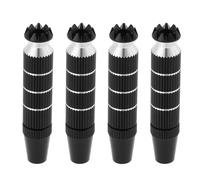 VGOL 2 Juegos de Extremos de Palanca de Transmisor RC de Aleación de Aluminio M3 Controlador de Joystick Extendido Balancín de Pulgar Compatible con Futaba Compatible con Spektrum DX8 Negro (30x8 Mm)