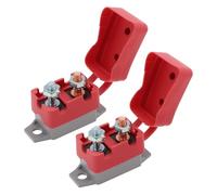 VGOL 2 Juegos Disyuntores Reinicio Automático 20A 6-48V Fusible Batería Doble con Tornillo y Tapa para Coche Camión Caravana