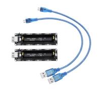 VGOL 2 Juegos Escudo Expansión Batería Iones Litio 18650 5V-3V Módulo Micro USB 600mA 3V/1A 5V/3A con Cable de Carga Compatible con Raspberry Pi 3 Compatible con ESP32 ESP8266