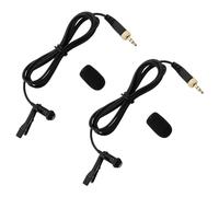 VGOL 2 micrófonos omnidireccionales TRS de audio inalámbrico de 3,5 mm con cubierta de esponja compatible con Sennheiser EW100 EW300 EW500 SK100 1,5 m