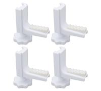 VGOL 2 pares de soportes elevados para asiento de inodoro, soportes de montaje de repuesto de plástico para asiento de inodoro, accesorios para adultos mayores, color blanco