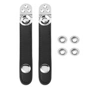 VGOL 2 Pcs Correas de Fuelle de Cuero Sintético Ajustables para Acordeón Bajo con Hebillas 7,4 Cm