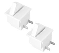 VGOL 2 Piezas 5A 125V 2 Pines Interruptor de Luz de Puerta de Refrigerador Congelador Piezas de Repuesto para Refrigerador Adecuado para La Mayoría de Refrigeradores Blanco