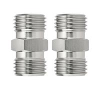 VGOL 2 Piezas Adaptador Hidráulico M14x1,5 Conector de Rosca para Manguera Adecuado para Varios Sistemas Hidráulicos Y Excavadoras Pequeñas Color Plateado