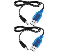 VGOL 2 Piezas Cable Cargador de Batería de Litio de 3,7 V Y 3,5 Mm con Punta A USB de 60 Cm Cable de Carga de Batería de Litio para Coche RC para Dron RC Cuadricóptero WiFi FPV Avión