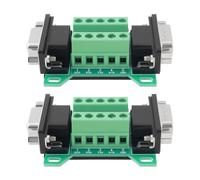 VGOL 2 Piezas DB9 Macho A Hembra Placa de Conexión RS232 D-Sub Terminal Serial A 9 Pines para Equipo de Control Industrial Automático Caja Registradora