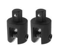 VGOL 2 piezas de 1/2 pulgada interruptor de accionamiento Power Knuckle Bar Head Socket Brazo fuerte Power Bar Head Socket Llave de rueda Junta de nudillos Llave Cuadradillo, negro