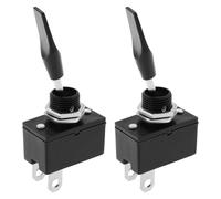 VGOL 2 Piezas de 2 Pines ON/Off Momentáneo Resorte de Paleta Larga Interruptor de Palanca Momentáneo Palanca Interruptor Automático