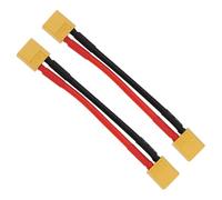 VGOL 2 Piezas de Cable Adaptador XT60 Macho A XT60 Macho Dorado Adecuado para Batería de Litio RC Piezas de Repuesto para Bricolaje Piezas de Juguete de Control Remoto 12 AWG 10cm