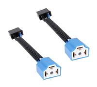 VGOL 2 Piezas H4 Macho A Hembra Adaptador de Conector Extendido de Cerámica para Faros Delanteros Arnés de Cableado