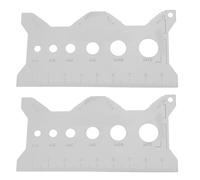 VGOL 2 Piezas Herramienta de Medición de Rosca Métrica de Tarjeta de Calibre de Perno de Acero Inoxidable