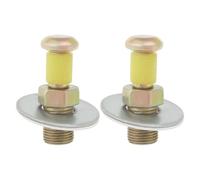 VGOL 2 Piezas Pasadores de Bloqueo Táctil para Puerta de Coche con Junta de Plástico Junta de Metal 357837034 Compatible con Audi 80 100 Compatible con Volkswagen Golf Amarillo