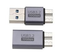 VGOL 2 Piezas USB A Macho/Hembra A USB Micro B Macho Convertidor de Disco Duro 10 Gbps Adaptador USB 3.2 Compatible con Toshiba Compatible con Seagate