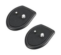 VGOL 2 Placas de Liberación Rápida para Trípode con Tornillo Montaje de 1/4" (27 X 27 Mm) Compatible con Amazon Basics El Trípode Ligero 50 Pulgadas.