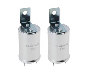 VGOL 2 relés intermitentes electrónicos redondos de 12 V y 3 pines, repuesto para varios coches clásicos compatibles con Jaguar OE 502096