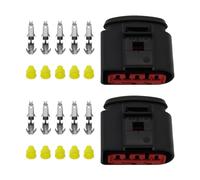 VGOL 2 Sets Juegos de Conectores de Flujo de Aire Masivo MAF de 5 Pines 1J0973775A Conector JPT Hembra Impermeable Compatible con VW Compatible con Audi