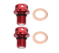 VGOL 2 Tapones Magnéticos para Drenaje de Aceite de Motor M12 X 1,50 Mm para CRF XR 50-160 CC ATV Quad Dirt Pit Bike Monkey Z50 Motocicleta Color Rojo