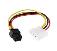 VGOL 2 Uds Molex de 4 Pines Macho A 6 Pines PCI-E Macho Tarjeta Gráfica Adaptador de Cable de Alimentación Cable Express Adaptador de Gráficos Cable de Conversión 18AWG 18cm