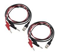 VGOL 2 UNIDS Conector BNC Q9 A Cable Coaxial de Doble Conector Banana Longitud Total 131.5 Cm Longitud Del Cable 36 Cm para Osciloscopios Generadores Señal Cable Medición Osciloscopio