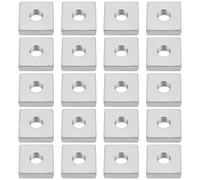 VGOL 20 piezas M8 Tuercas cuadradas de acero galvanizado Tuerca en T 20x20x6 mm adecuadas para muebles, equipos de construcción, electrodomésticos, maquinaria industrial