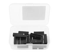 VGOL 20 UNIDS IDC 2x10 Doble Fila Conector de Cabecera de Caja de 20 Pines Terminal de Enchufe Macho Adaptador de Conector en Línea para Cable Conector JTAG Paso de 2,54 Mm