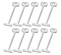 VGOL 200 Piezas Pasadores en T Agujas de Acero Reemplazables Sistema de Nivelación de Azulejos 1,5 Mm Nivelación de Azulejos Pisos Paredes Herramienta de Construcción de Edificios Plata 32 Mm