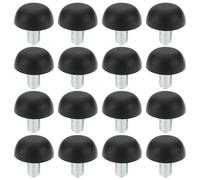 VGOL 24 Piezas M8 Nivelador de Patas de Muebles Ajustable de 8 Mm X 1,25 Pies Niveladores Atornillables Deslizadores de Muebles Deslizadores de Nivelación Protectores de Piso Negro