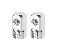 VGOL 2Pcs Adaptadores de Enchufe Hembra de 1/4 Pulgadas A Macho de 1/2 Pulgadas Adaptador de Enchufe de Acero Al Cromo Vanadio Y Accesorios Reductores para Trabajos de Construcción de Maquinaria